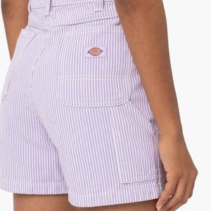 NWT Dickies Regular Fit Hickory Stripe Shorts color lilac, size 34
